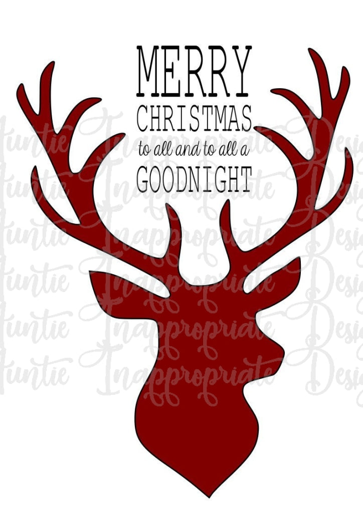 Download Deer Antlers Merry Christmas Digital Svg File Auntie Inappropriate Designs