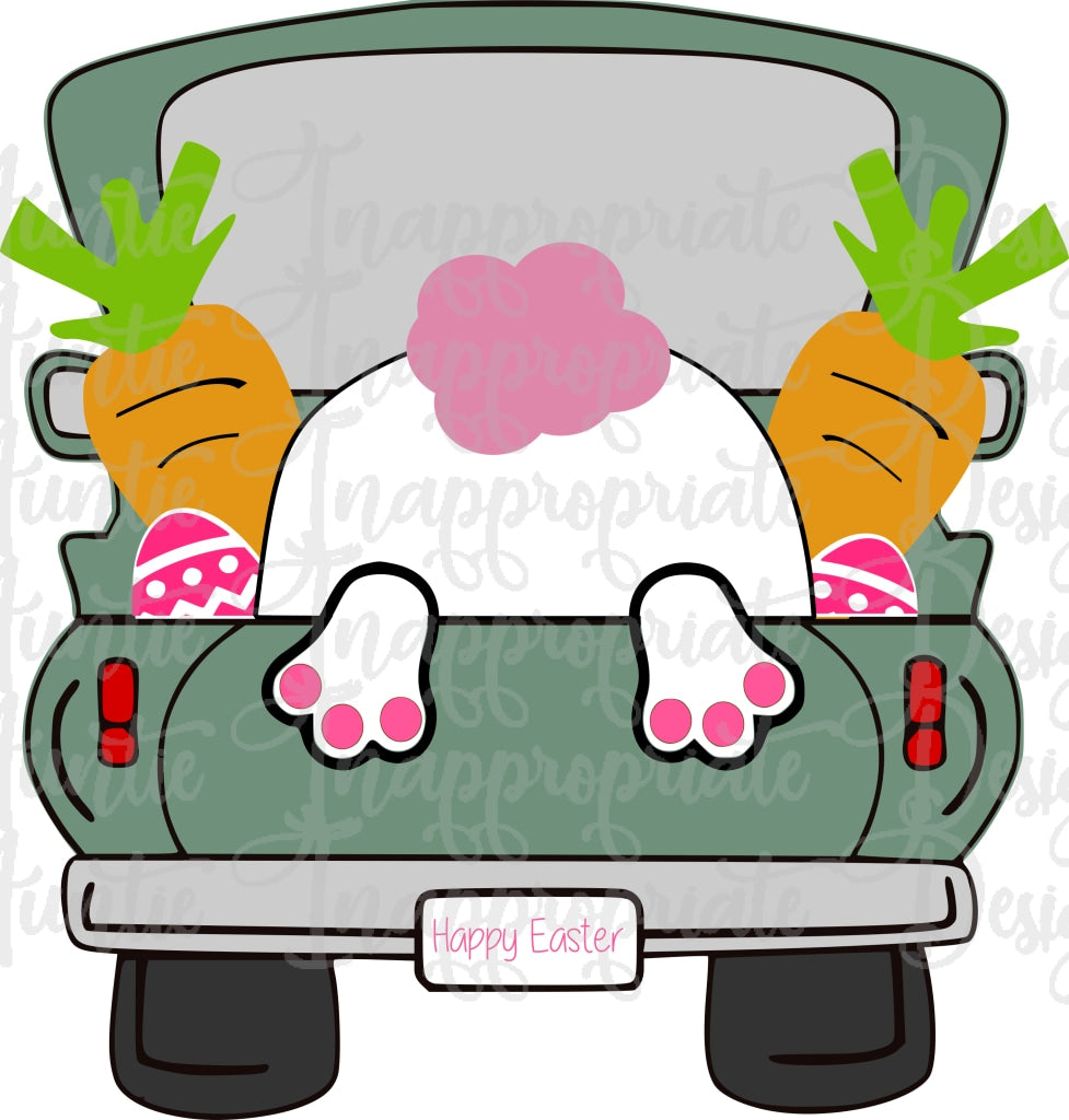 Download Easter Bunny Truck Digital Svg File Auntie Inappropriate Designs