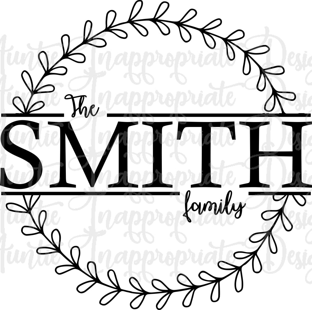 Download Family Wreath 2 Digital Svg File Auntie Inappropriate Designs