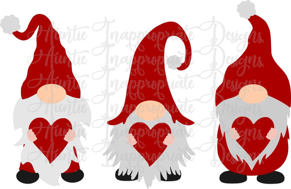 Gnomes With Hearts Valentine Digital Svg File Auntie Inappropriate Designs
