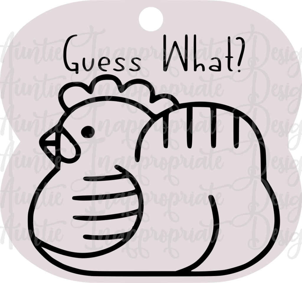 Download Guess What Chicken Butt Ornament Digital Svg Design Auntie Inappropriate Designs