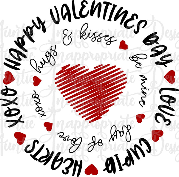 Download Happy Valentine S Day Circle Digital Svg File Auntie Inappropriate Designs