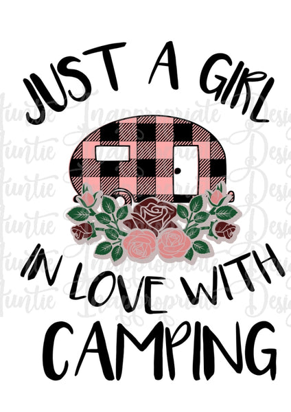 Download Just A Girl In Love With Camping Digital Svg File Auntie Inappropriate Designs