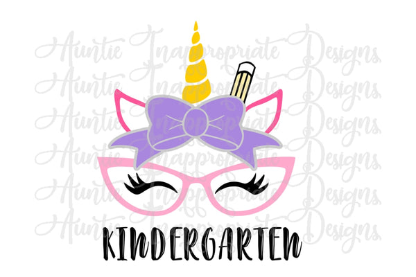 Download Kindergarten Unicorn Digital Svg File Auntie Inappropriate Designs