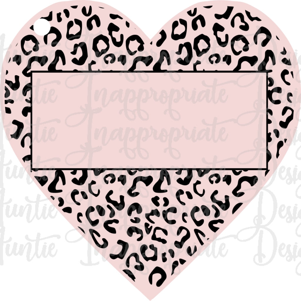 Download Leopard Heart Keychain Laser Ready Digital Svg File Auntie Inappropriate Designs