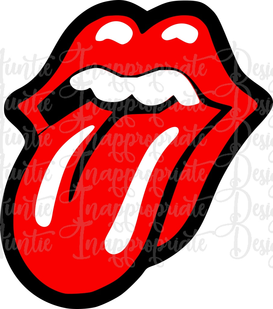 Download Lips And Tongue Digital Svg File Auntie Inappropriate Designs