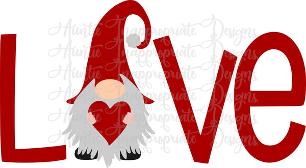 Download Love Gnome Valentine Digital Svg File Auntie Inappropriate Designs