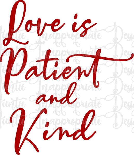 Love is patient and kind Valentine Digital SVG File ...