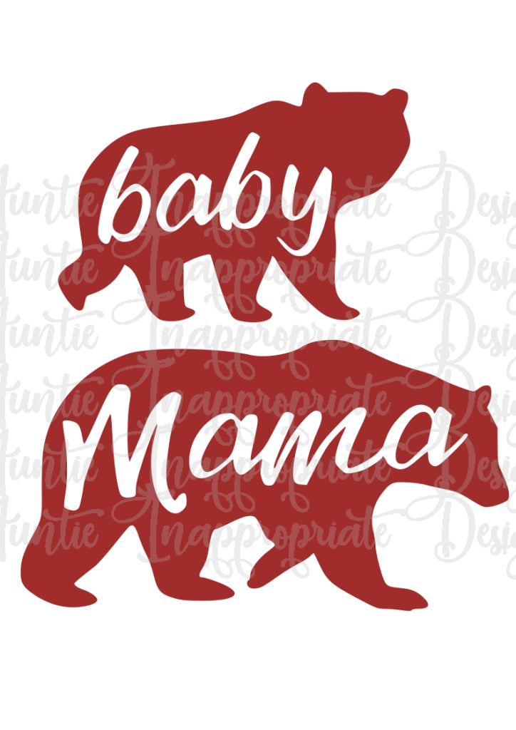Download Mama Bear Baby Bear Digital Svg File Auntie Inappropriate Designs
