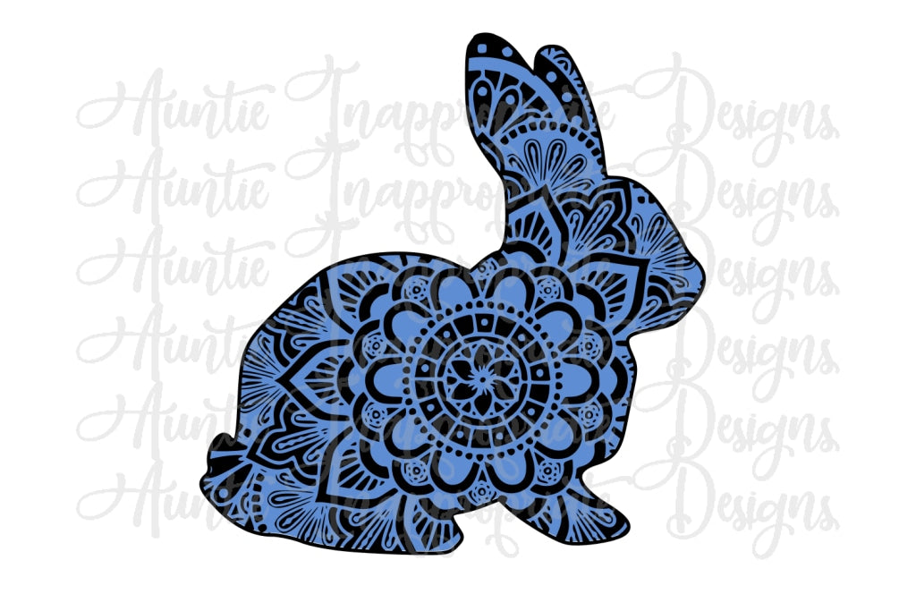 Download Mandala Bunny Digital Svg File Auntie Inappropriate Designs
