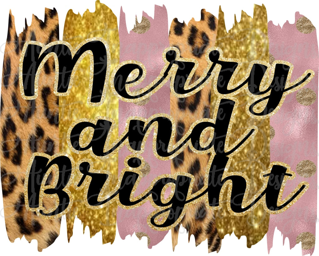 Merry and Bright Sublimation file, PNG Printable Sublimation, Shirt de