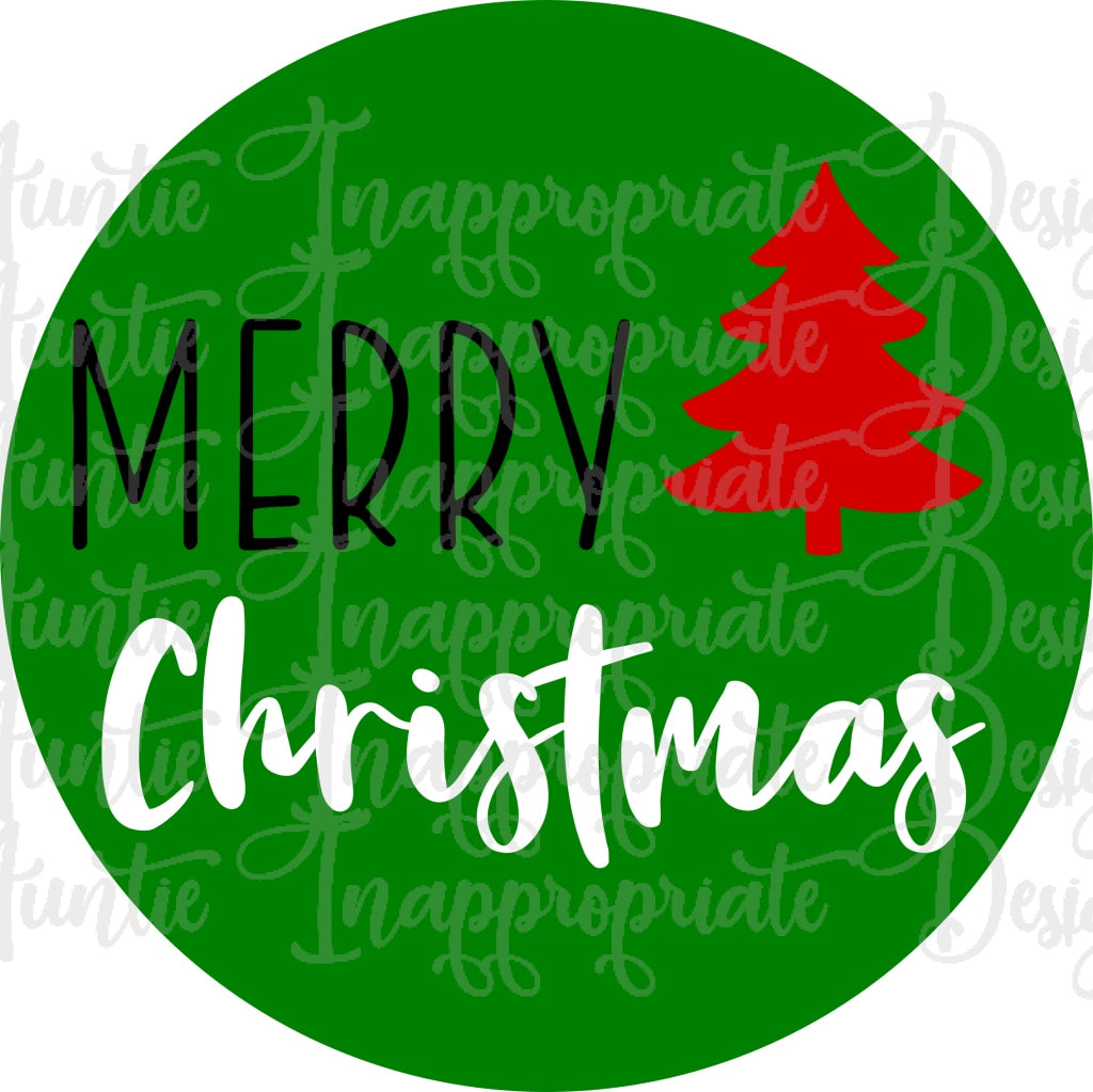 Download Merry Christmas Round Digital Svg File Auntie Inappropriate Designs PSD Mockup Templates