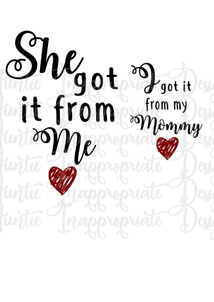 Download Mother Daughter Heart Digital Svg File Auntie Inappropriate Designs