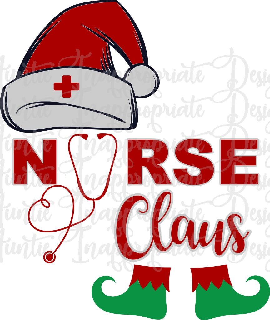 Download Nurse Claus Digital SVG File - Auntie Inappropriate Designs