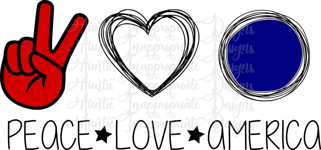 Free Free 263 Peace Love America Svg SVG PNG EPS DXF File