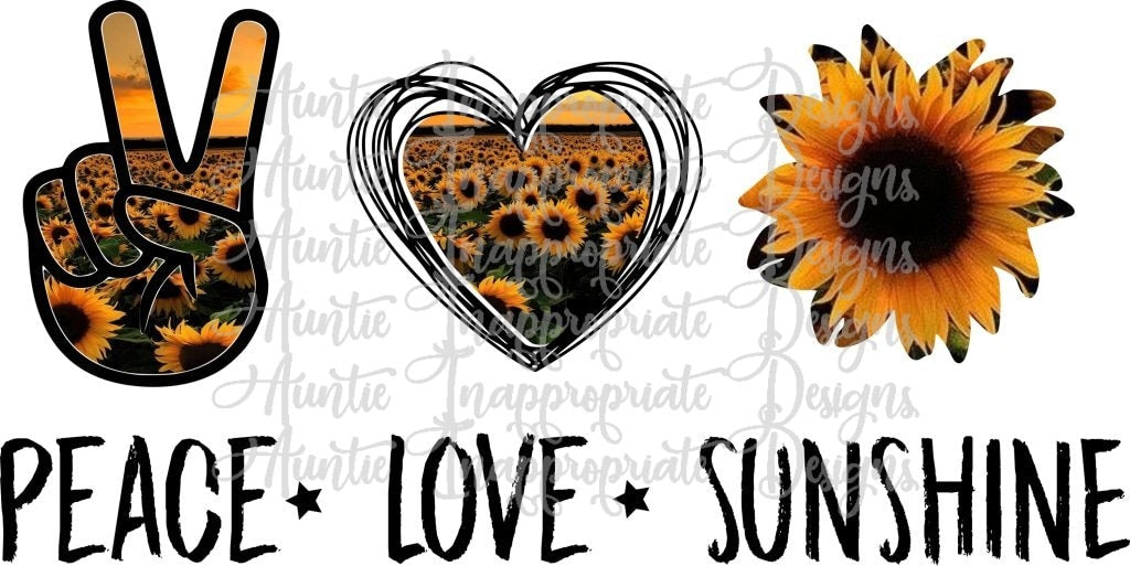 Download Ready To Press Peace Love Sunshine Jpg Png File For Sublimation Transfers Craft Supplies Tools Image Transfers Kromasol Com