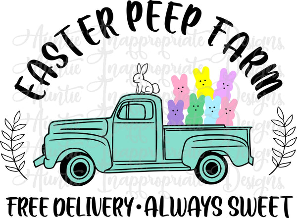 Download Peep Farm Truck Digital Svg File Auntie Inappropriate Designs