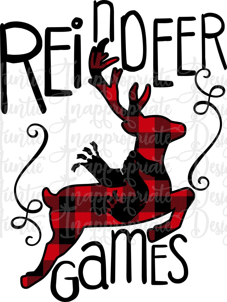 Download Reindeer Games Buffalo Plaid Sublimation file, PNG ...