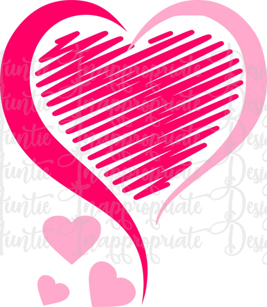 Download Scribble Heart Valentine Digital SVG File - Auntie ...