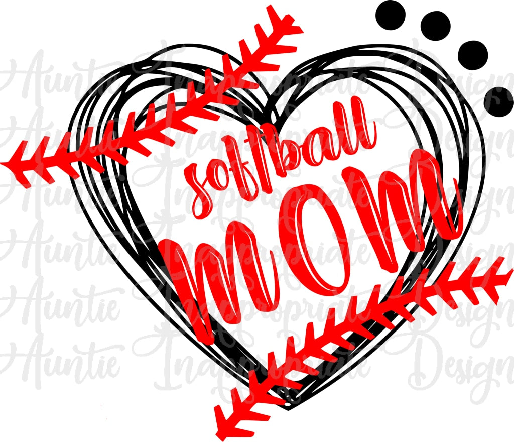 Download Softball Mom Digital Svg File Auntie Inappropriate Designs