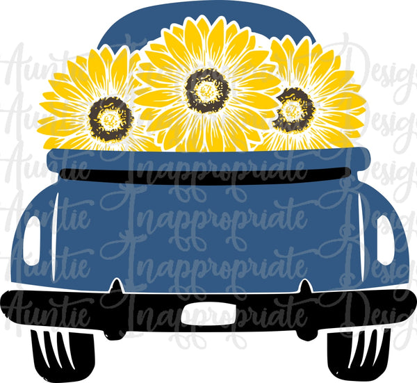 Free Free 301 Old Truck With Sunflowers Svg SVG PNG EPS DXF File