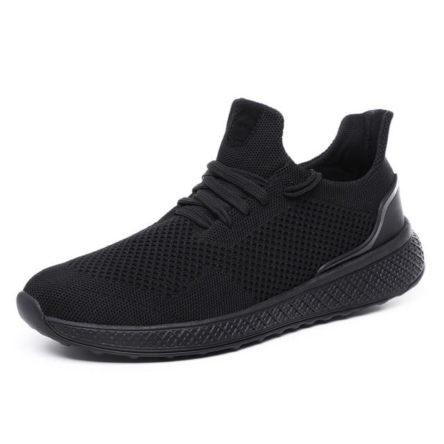 black running shoes