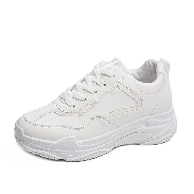 LW-07 White Tall Women's Sneakers
