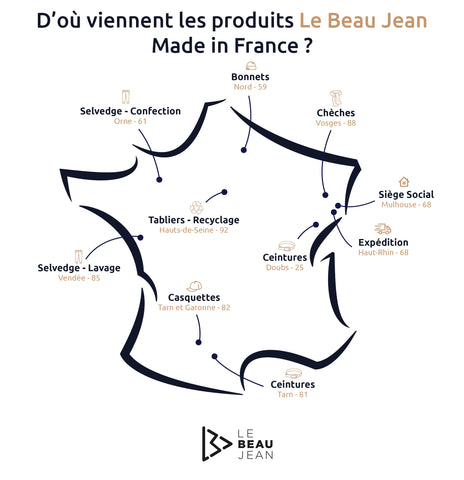 Le Beau Jean - carte du Made in France