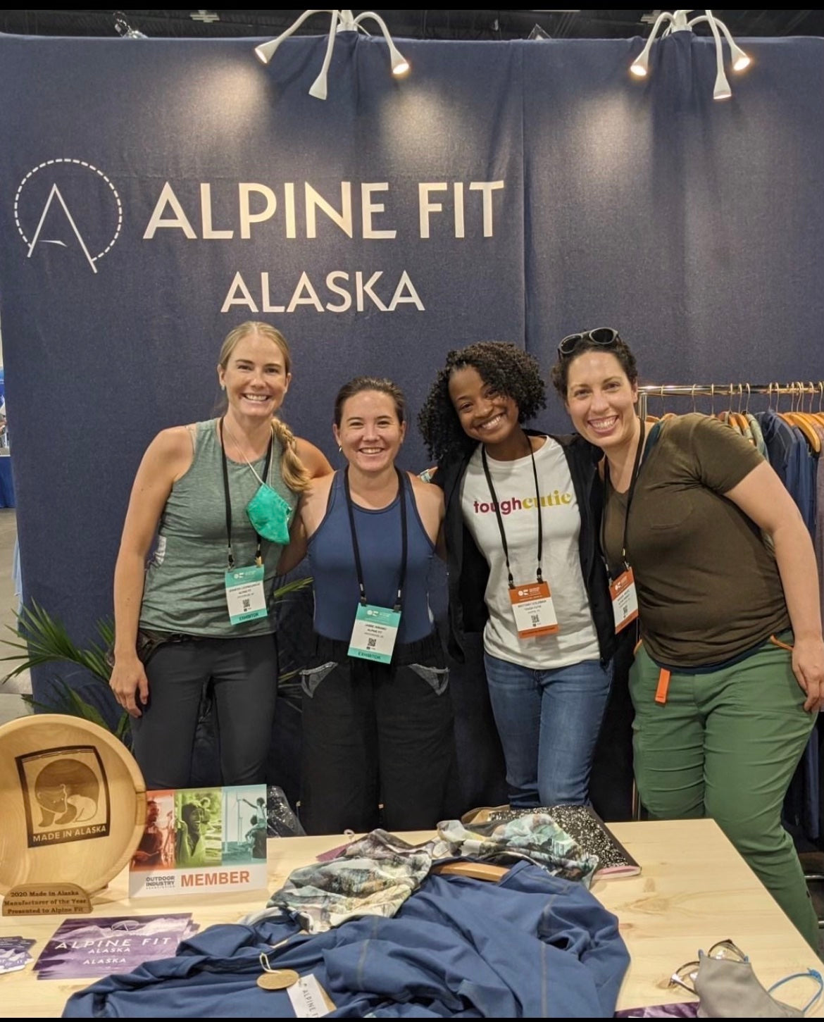 Alpine Fit Tough Cutie, and Alpine Parrot staff Outdoor Retailer 2021