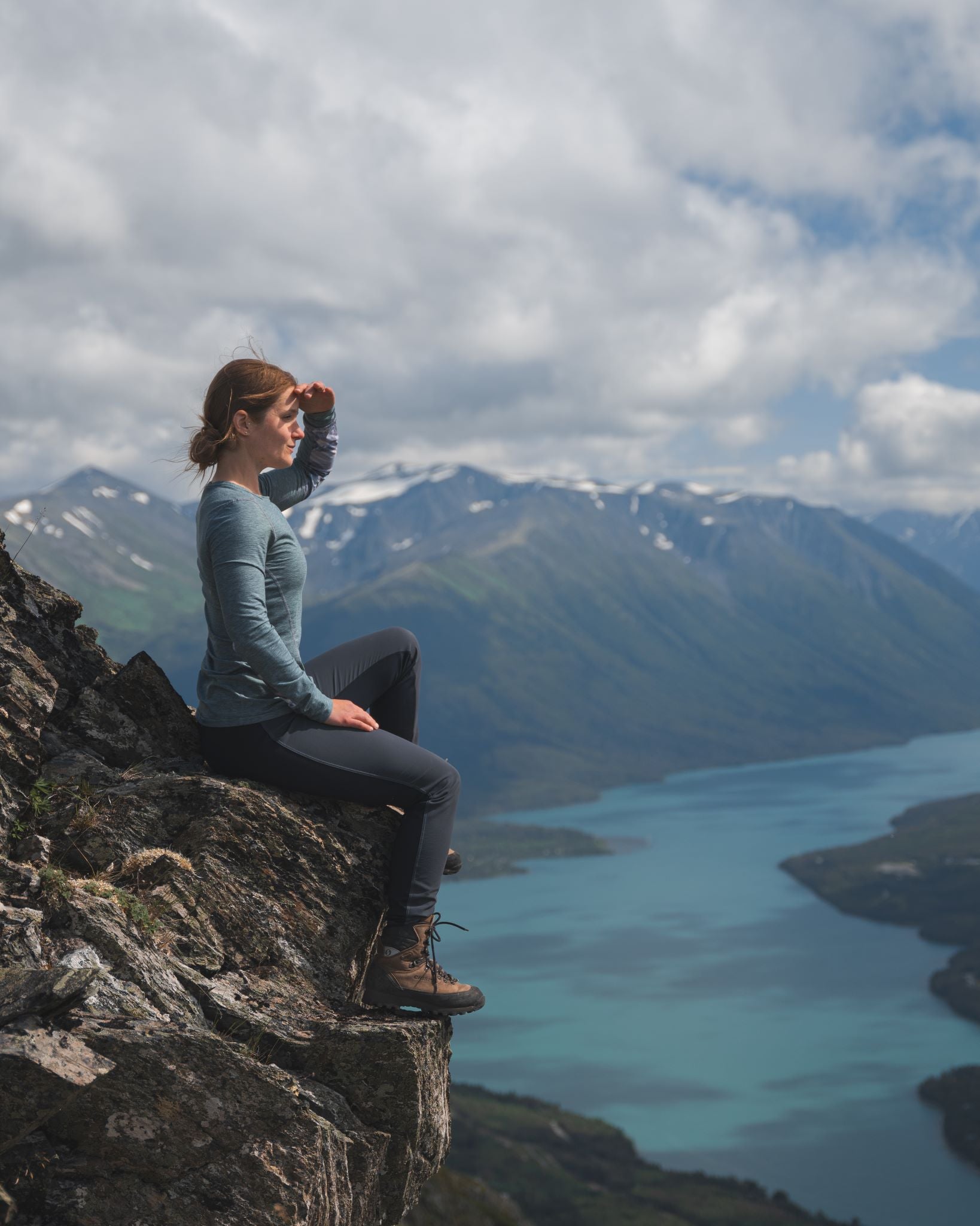 carly on the kenai photo contest alpine fit