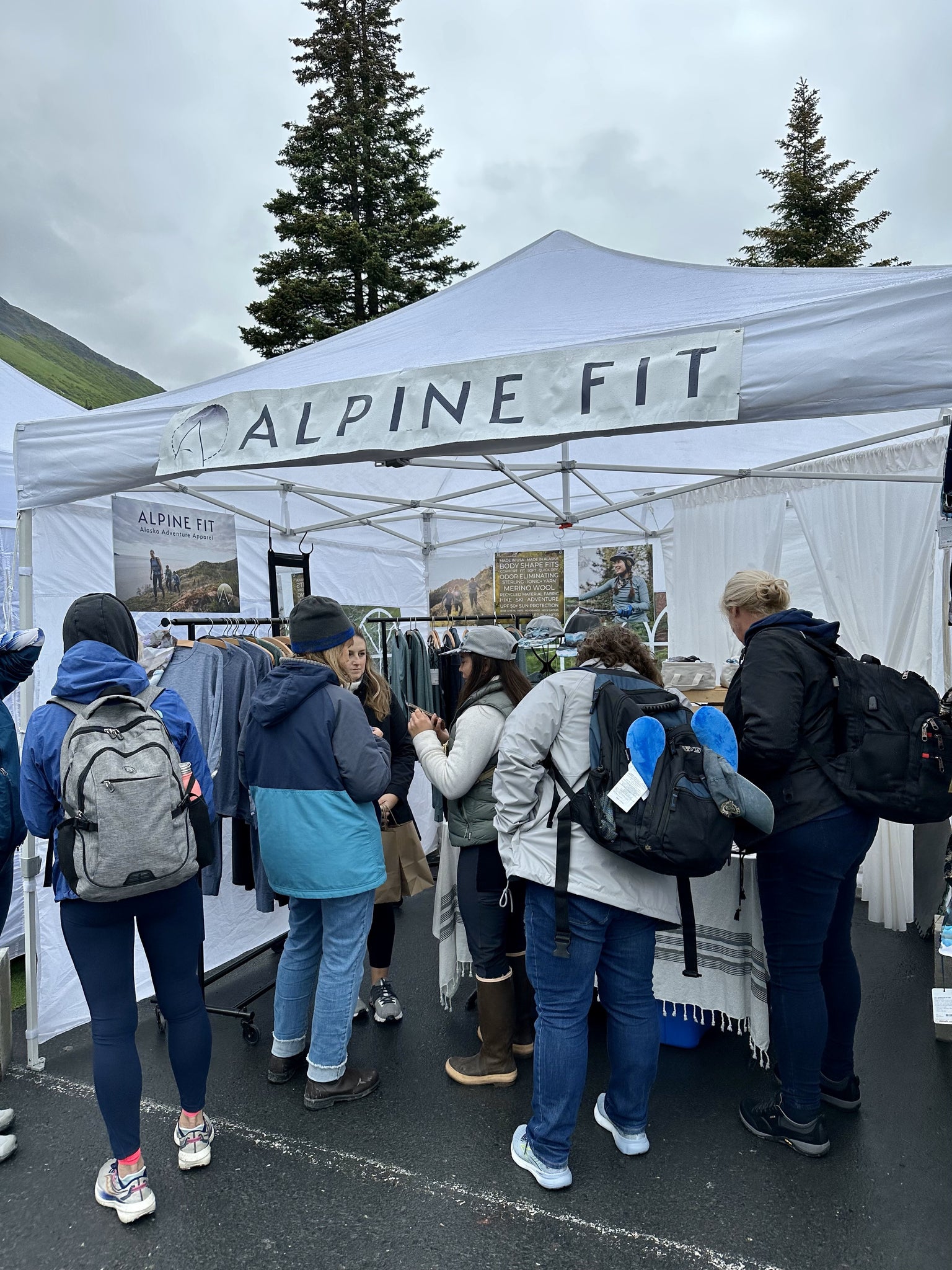 Seward Alpine Fit booth with customers