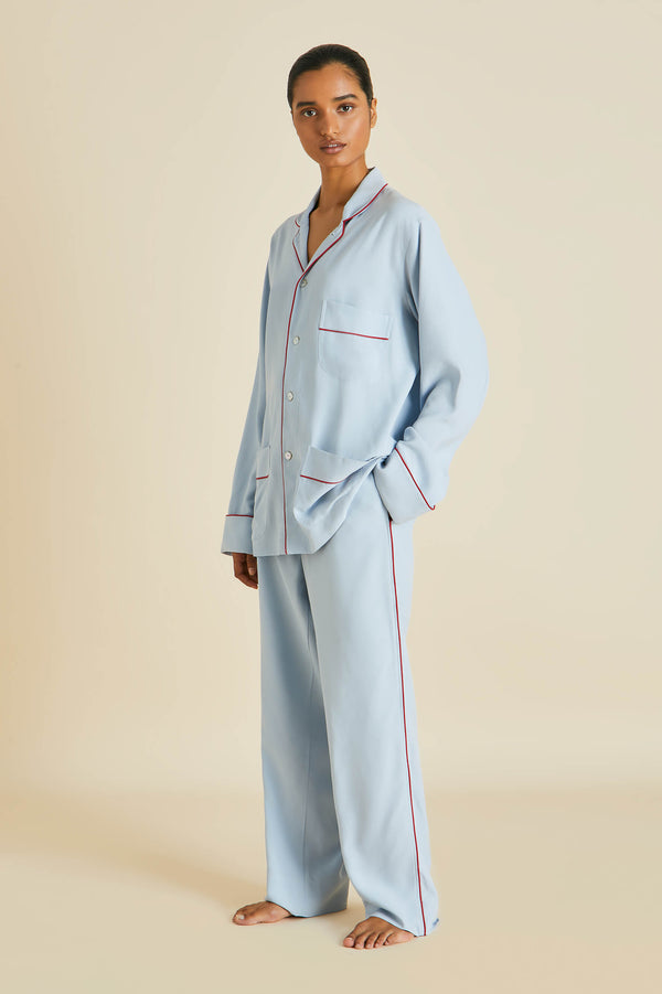 The Laurent Ivory  Our Luxury Unisex Sandwashed Silk Pyjama