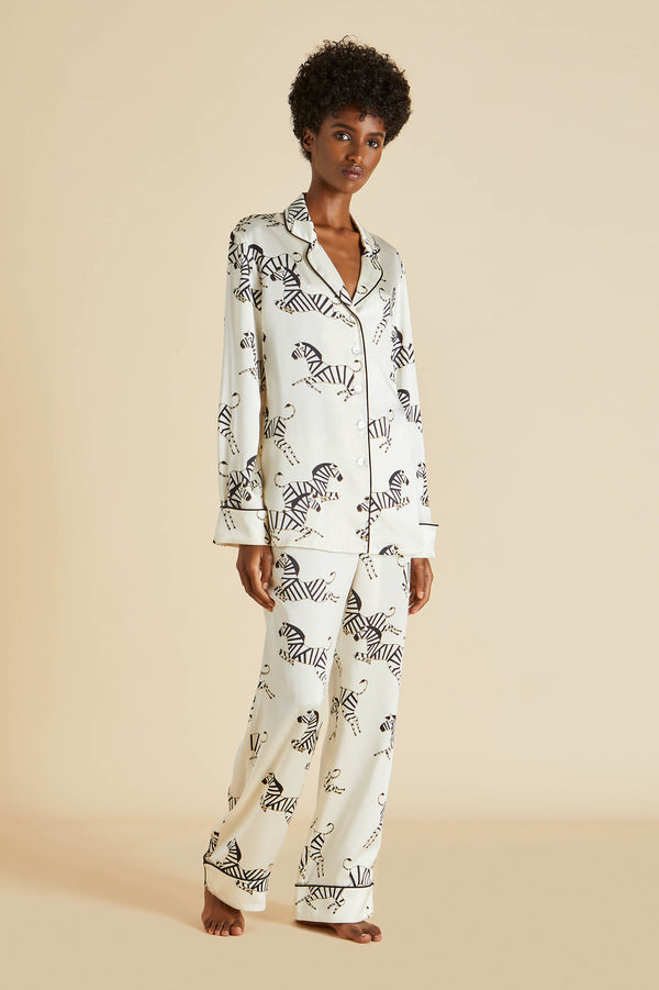 The Coco Ivory Luxury Silk Pyjamas - Classically Tailored Yet Feminine