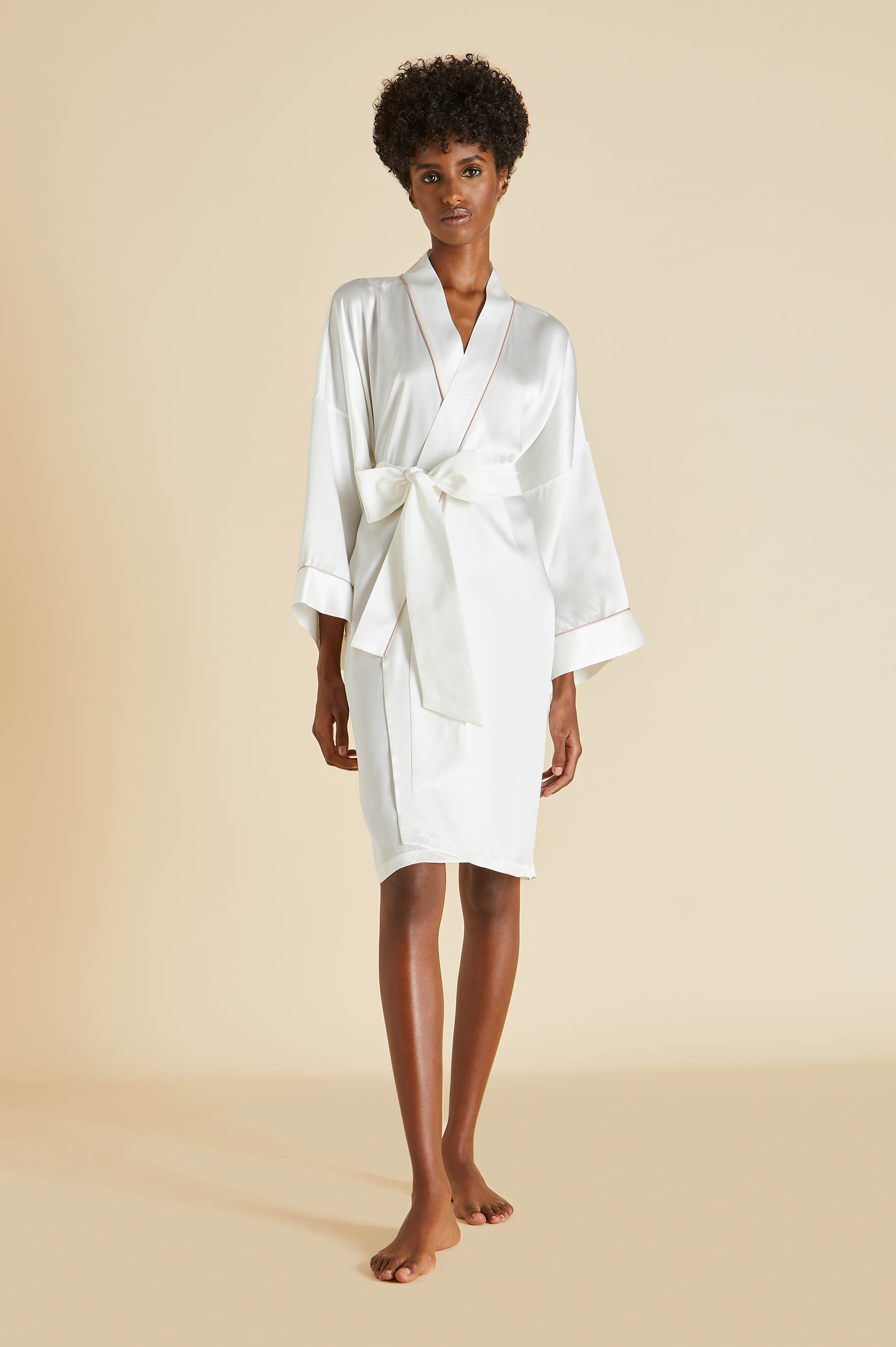 Olivia Von Halle Coco Silk-satin Pajama Set - Women - Ivory Lingerie - S