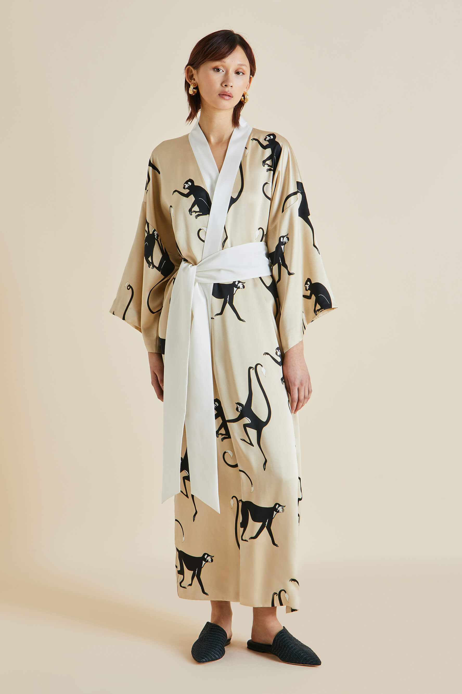 100% Silk Dressing Gowns, Elegant Silk Short Robes