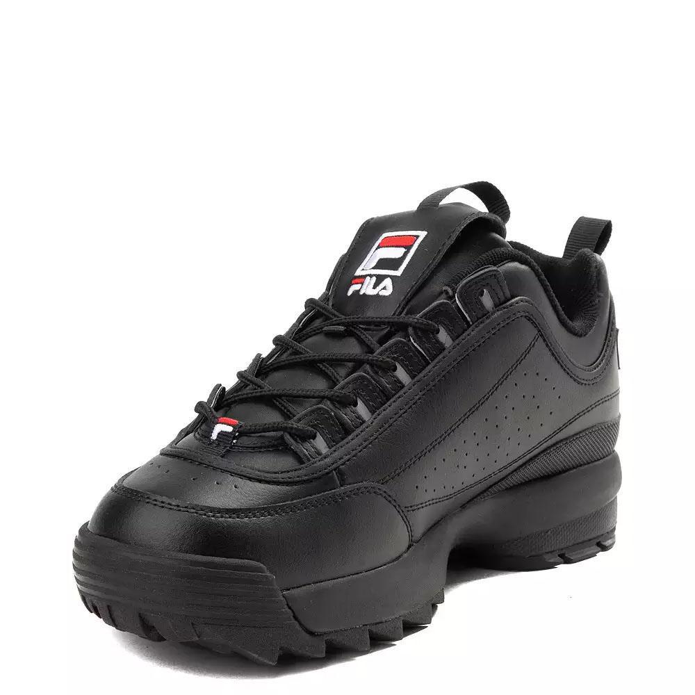 fila disruptor black on feet