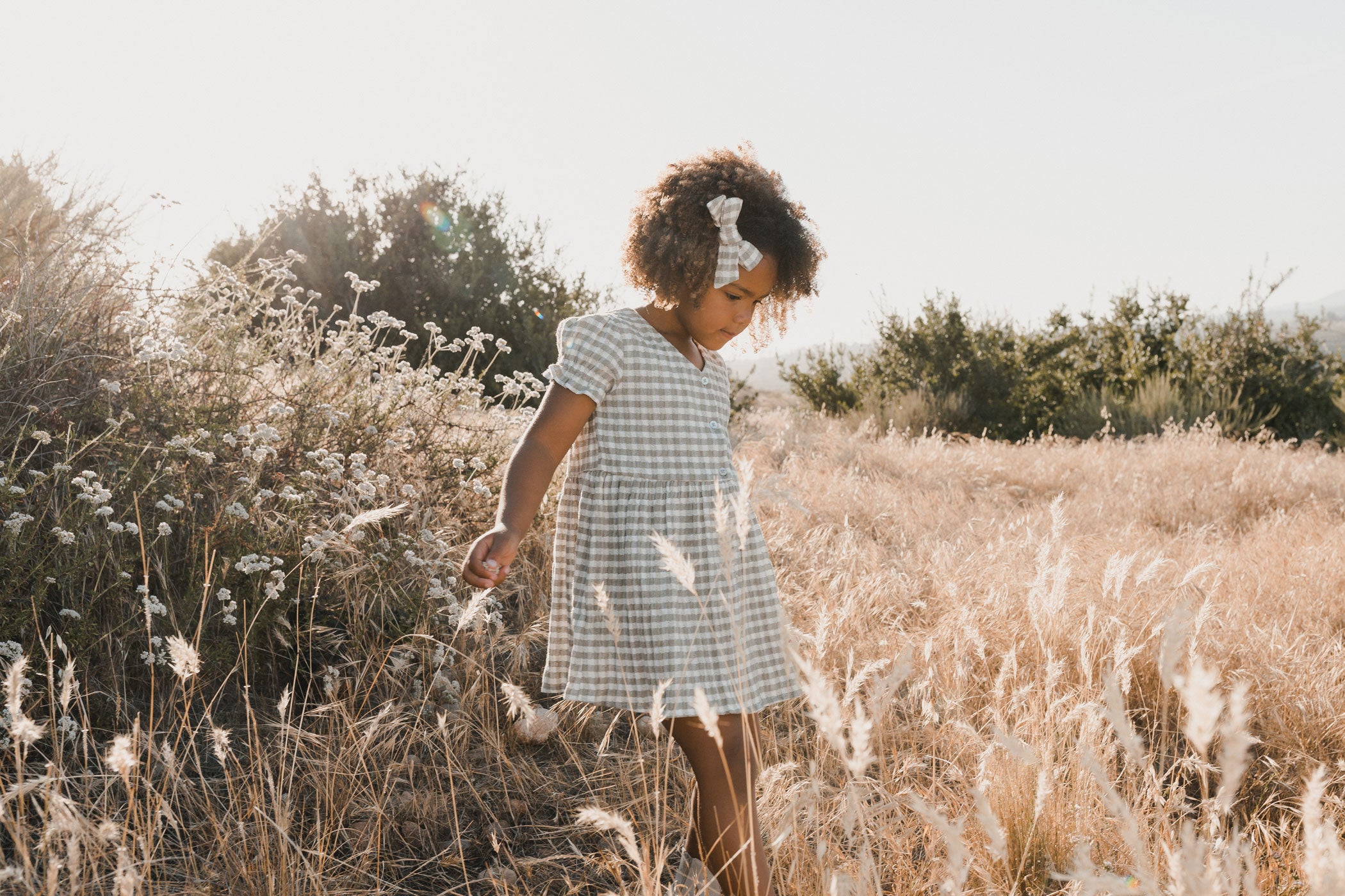 RYLEE + CRU SHORT SLEEVE SHIRT / OLIVE CHECK - Milk + Bots