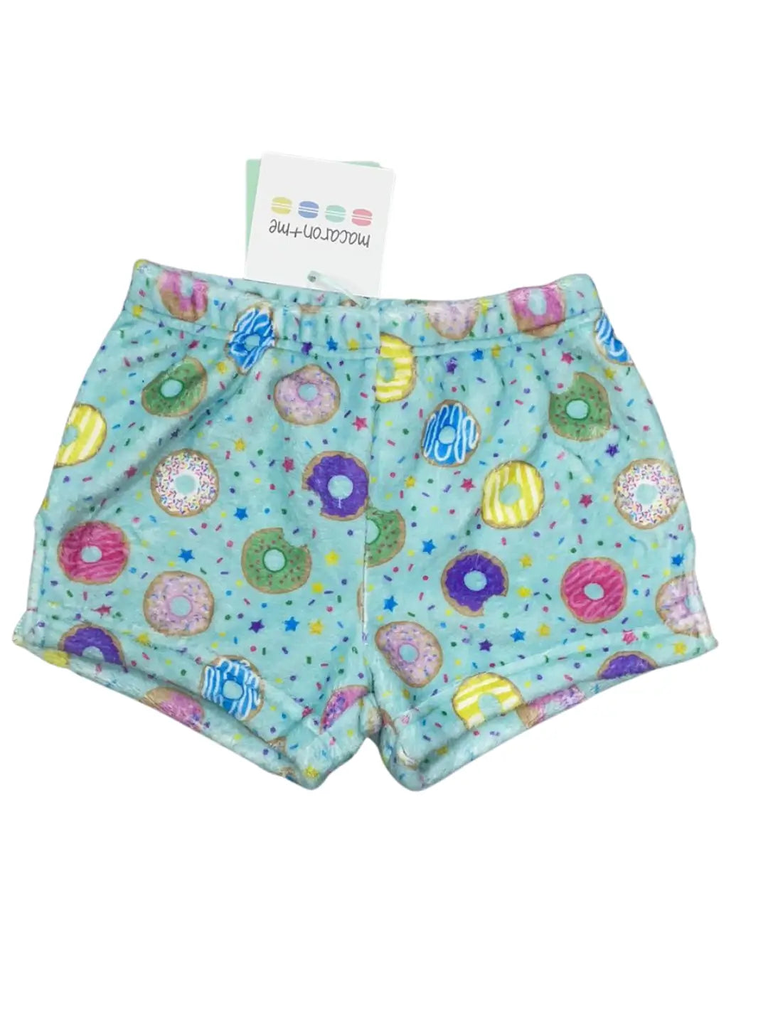 Turquoise Donuts Plush Shorts