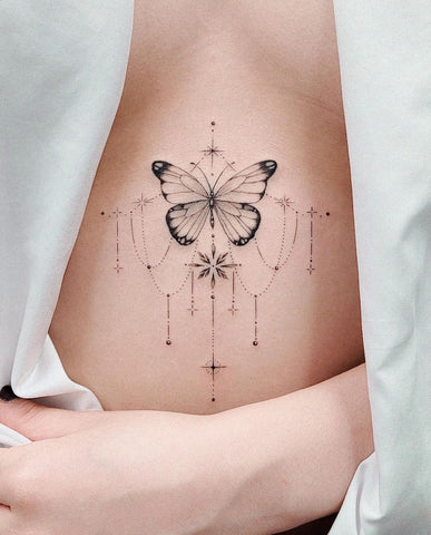 Genial idea para tatuaje de mariposa en 2023