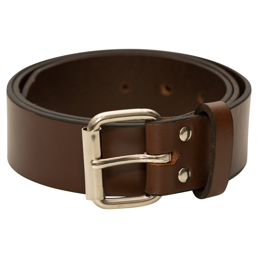 LEATHER BELTS, MADE IN THE USA - (BROWN) – Kneegard Workwear