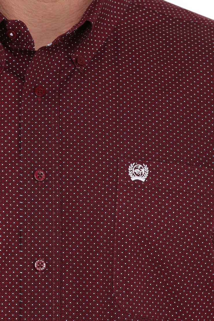 burgundy cinch shirt