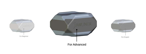 the picture shows the jawliner 3.0 advanced and vs. the jawliner 3.0 beginner vs. the jawliner 3.0 expert