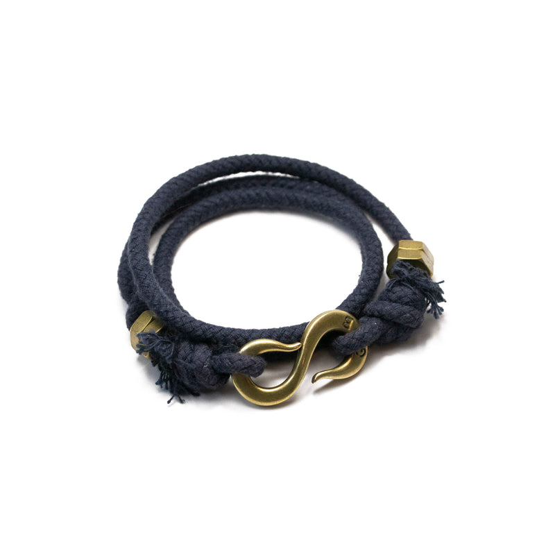 Solid Rope S hook Wrap Bracelet
