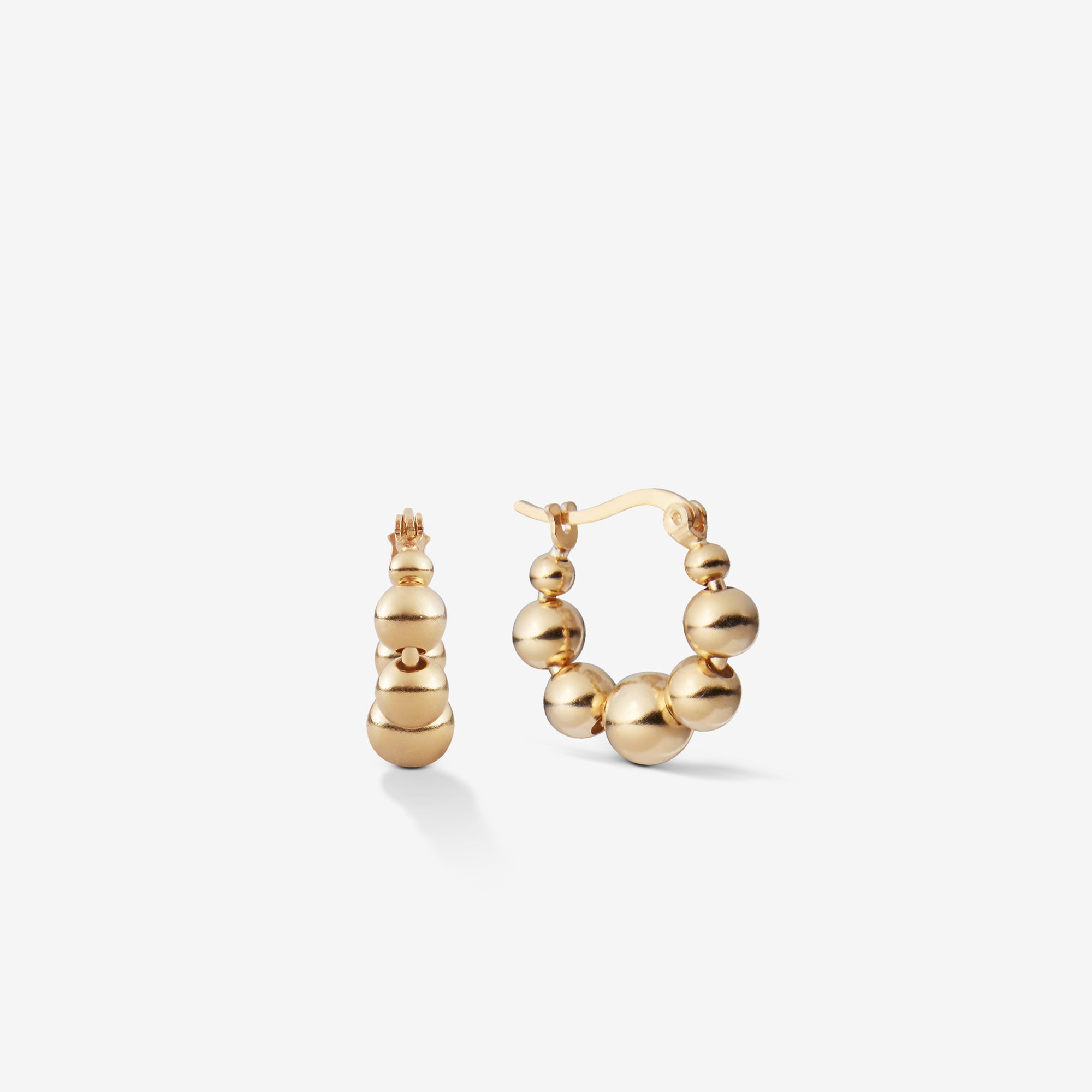 BUBBLE HOOPS EARRINGS Gold - BYBORN product image