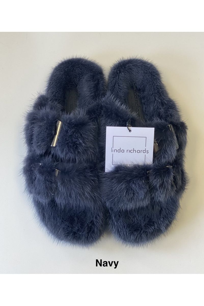 Linda Richards Mink Slides MKS-01 | Navy – Robertson Madison