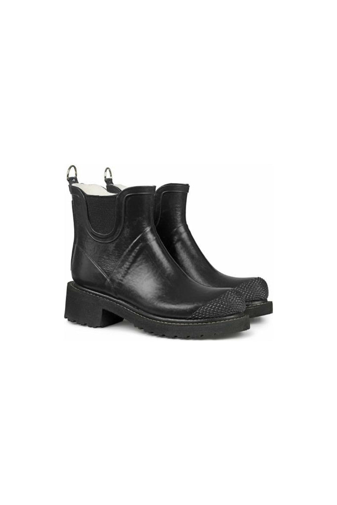 Ilse Jacobsen Hornbæk RUB 47 Rubber Ankle Boot High Heel | Black ...