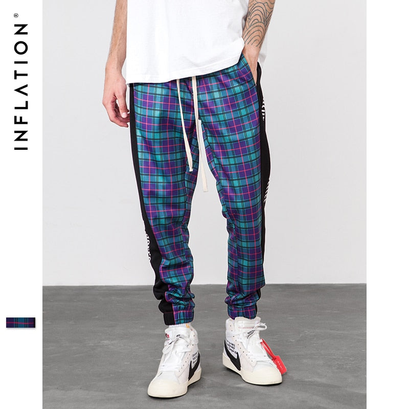 mens plaid sweatpants