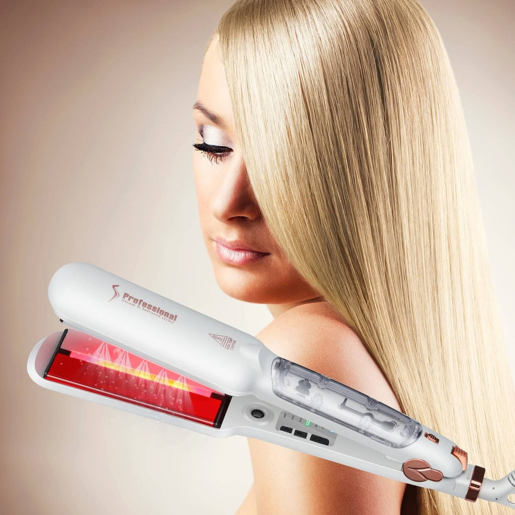 Ceramic hair straighteners with steam фото 111
