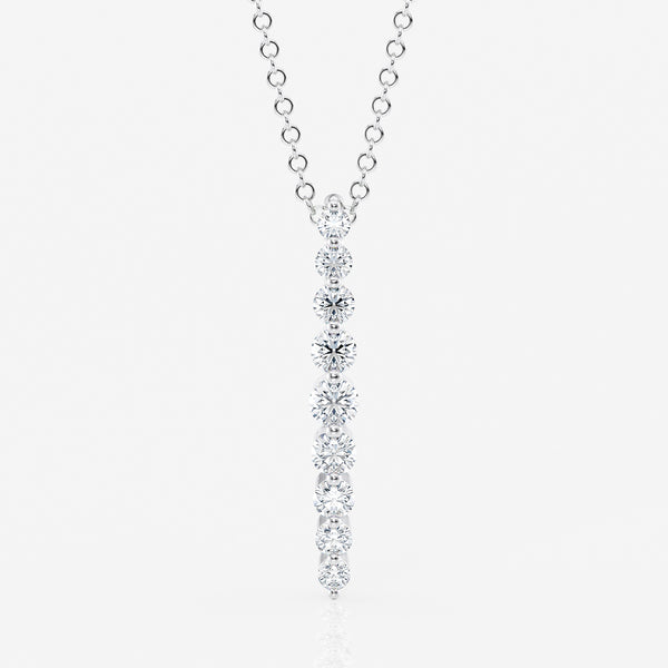 graduated diamond pendant necklace