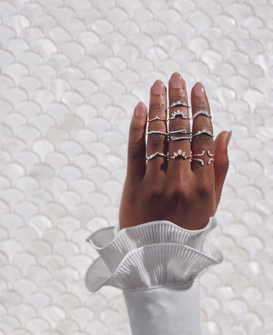 Wavy Two-Finger Gemstone Ring – 770 Fine Jewelry